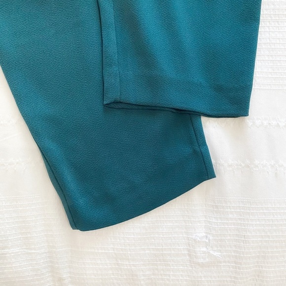 NWT FRANK & OAK AMELIA EMERALD GREEN VINTAGE FIT BALLOON PLEATED HIGH RISE PANT - Picture 6 of 10